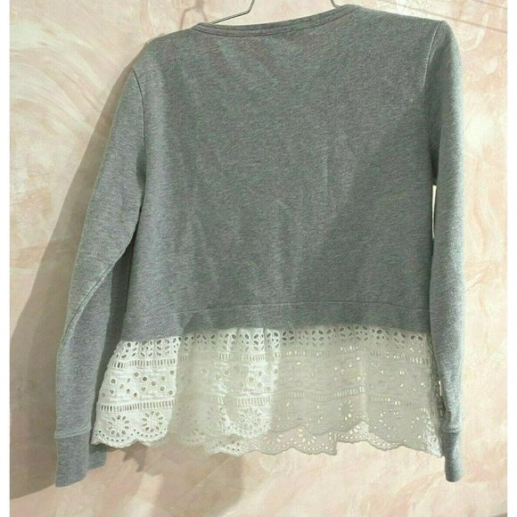J. Crew Eyelet‎ Hem Sweatshirt Size XS - Picture 5 of 7